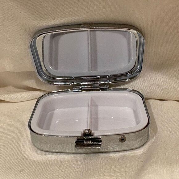 Whimsical Mushroom Forest Travel Pill Box 2 Compartment Medicine Pill Case NEW - Picture 5 of 5